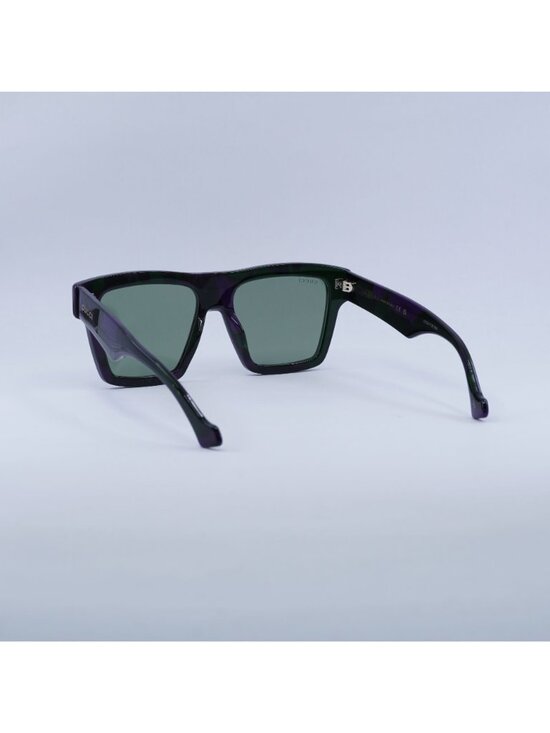 Gucci GG0962S 014 Sunglasses Purple Square Frame, Green Lenses main image 8